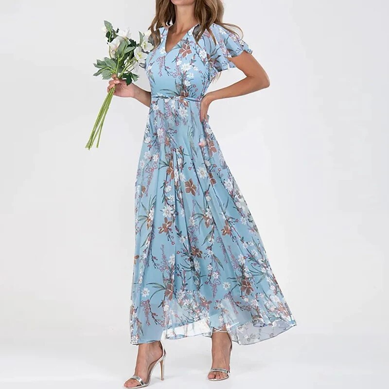 Robe d'Été Femme Floral Victoria - Tissu de Haute Qualité-1