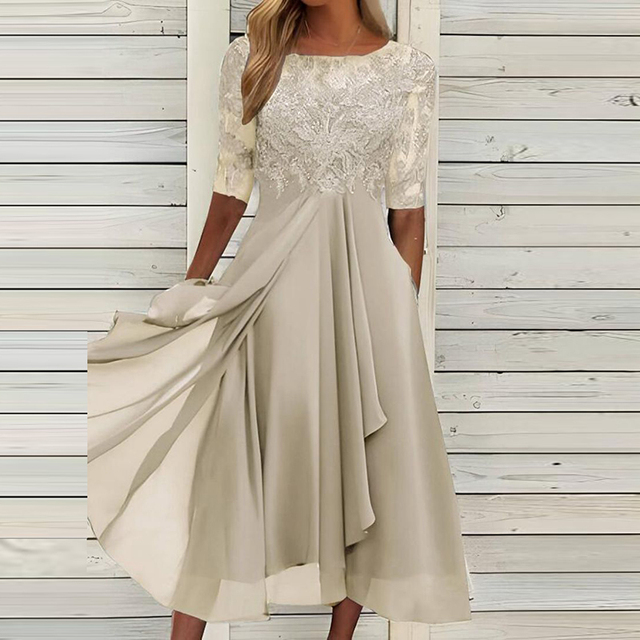 Robe d'Été Femme Chic Tissu Lisse - Élégante et Confortable-4